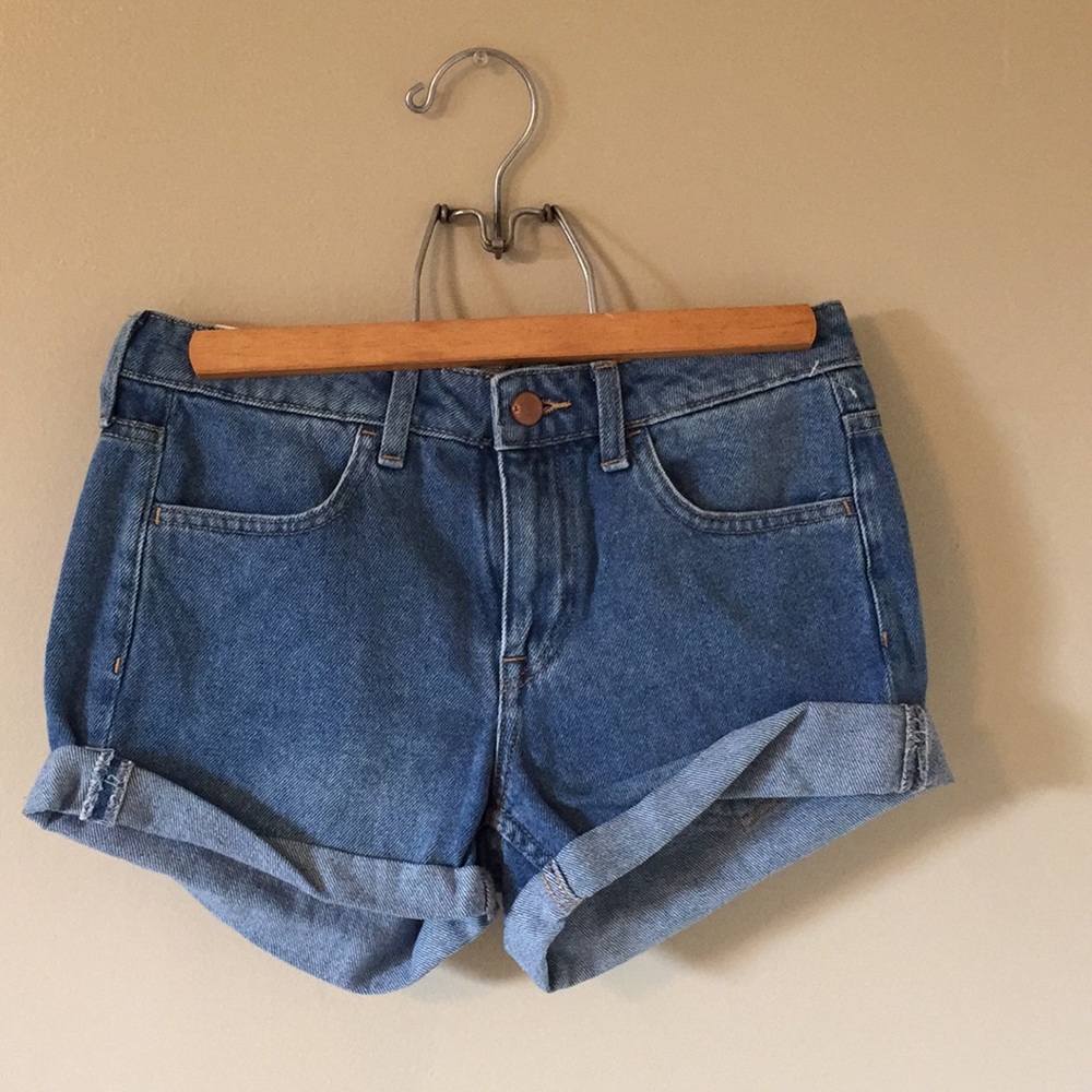 jean shorts NWOT cuffed and rolled